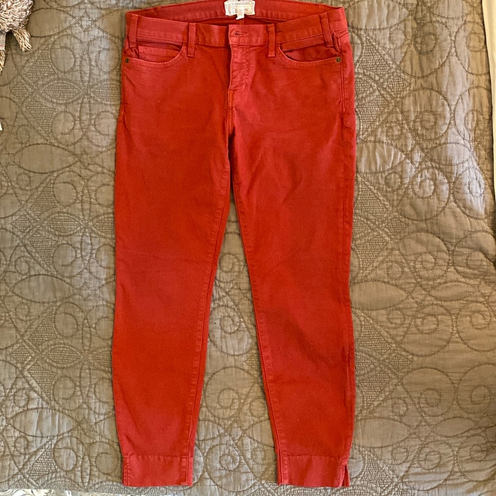 Current Elliott the slit stiletto jeans in Paprika red size 30